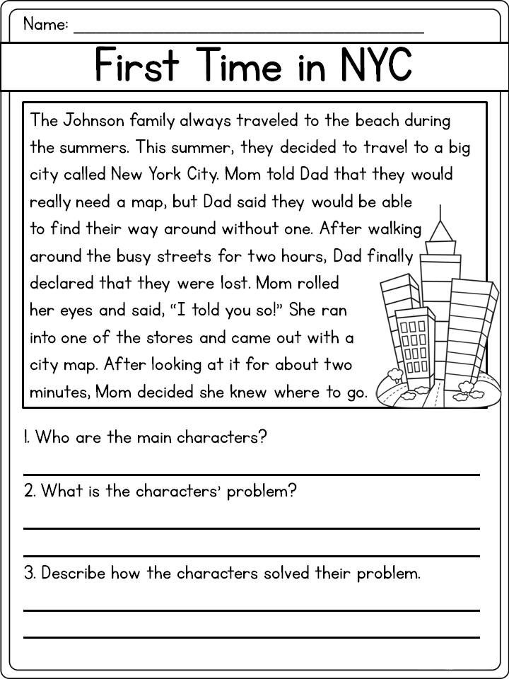 Reading prehension worksheets