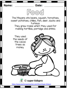 Printable maya coloring pages for kids to read color by super kidspro