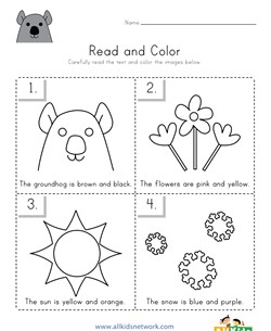 Read and color worksheets all kids network