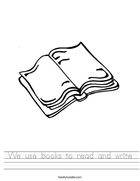 We use books to read and write worksheet
