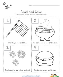 Read and color worksheets all kids network