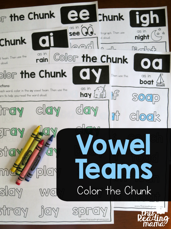 Vowel team phonics worksheets