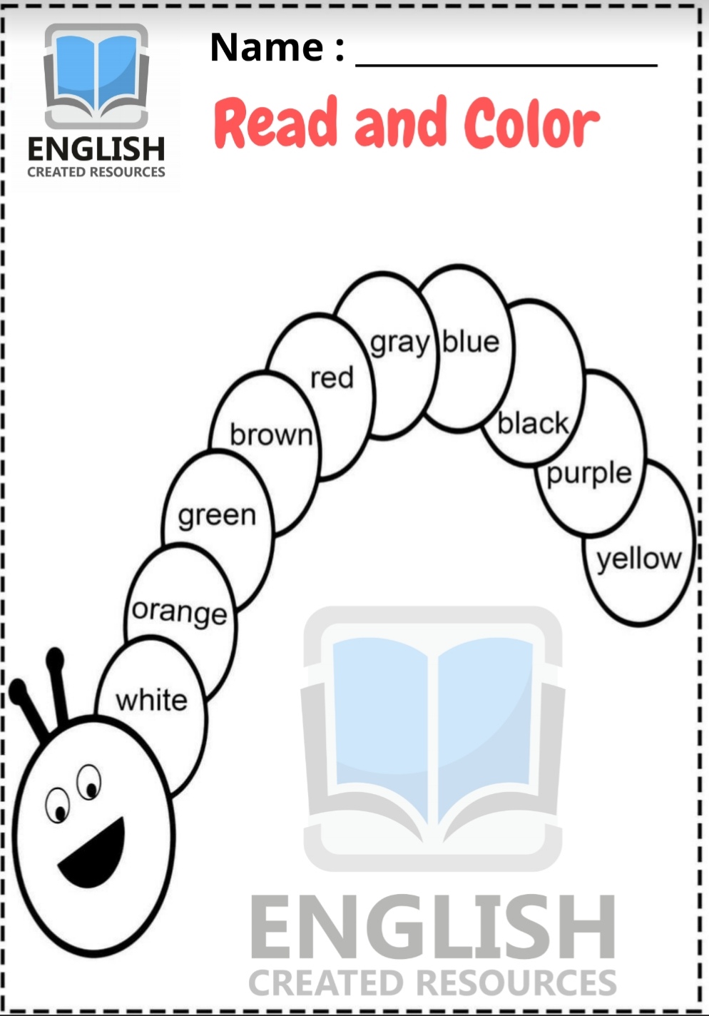 Coloring worksheets for kids read and color â english created resources
