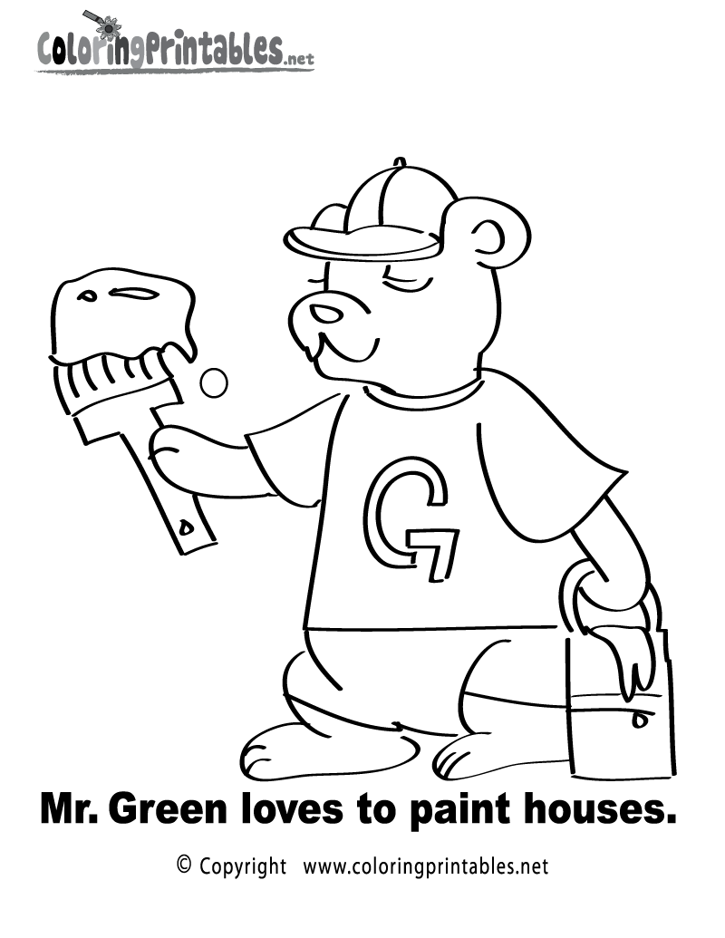 Reading coloring page