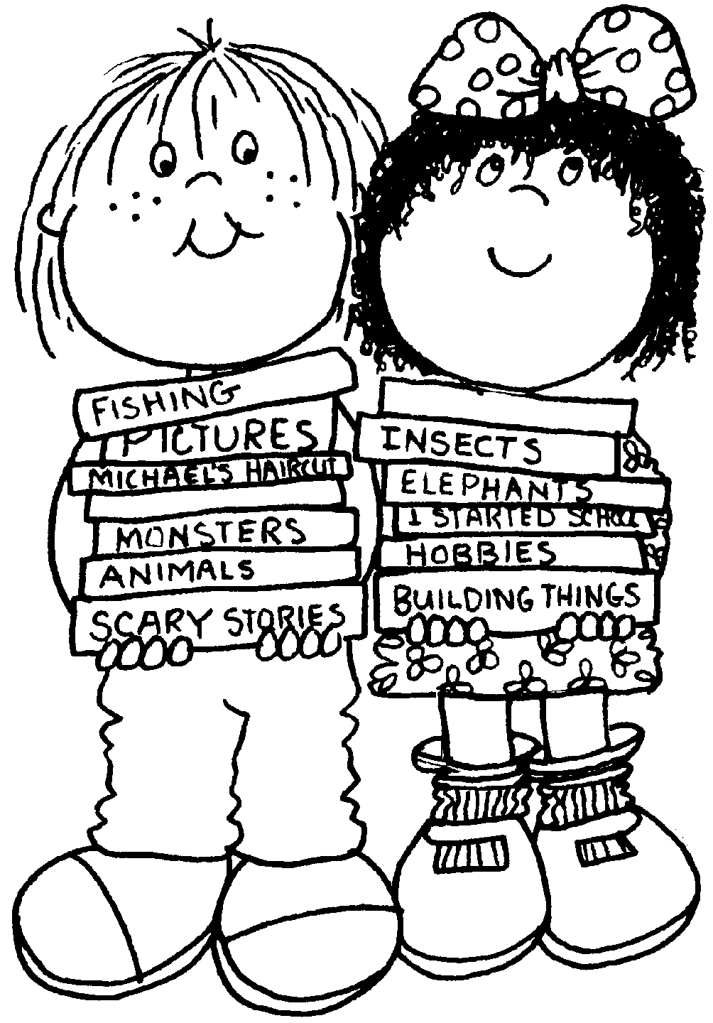 Free coloring pages reading and language arts style â