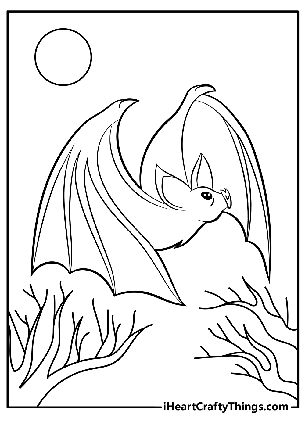 Bat coloring pages free printables