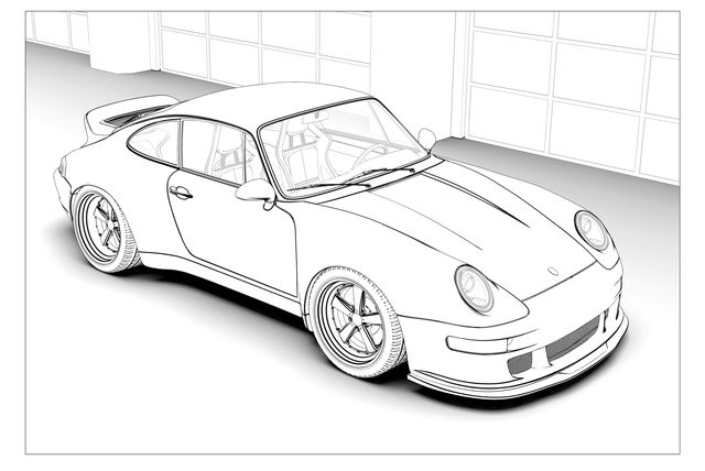 Get crafty with these amazing classic car coloring pages