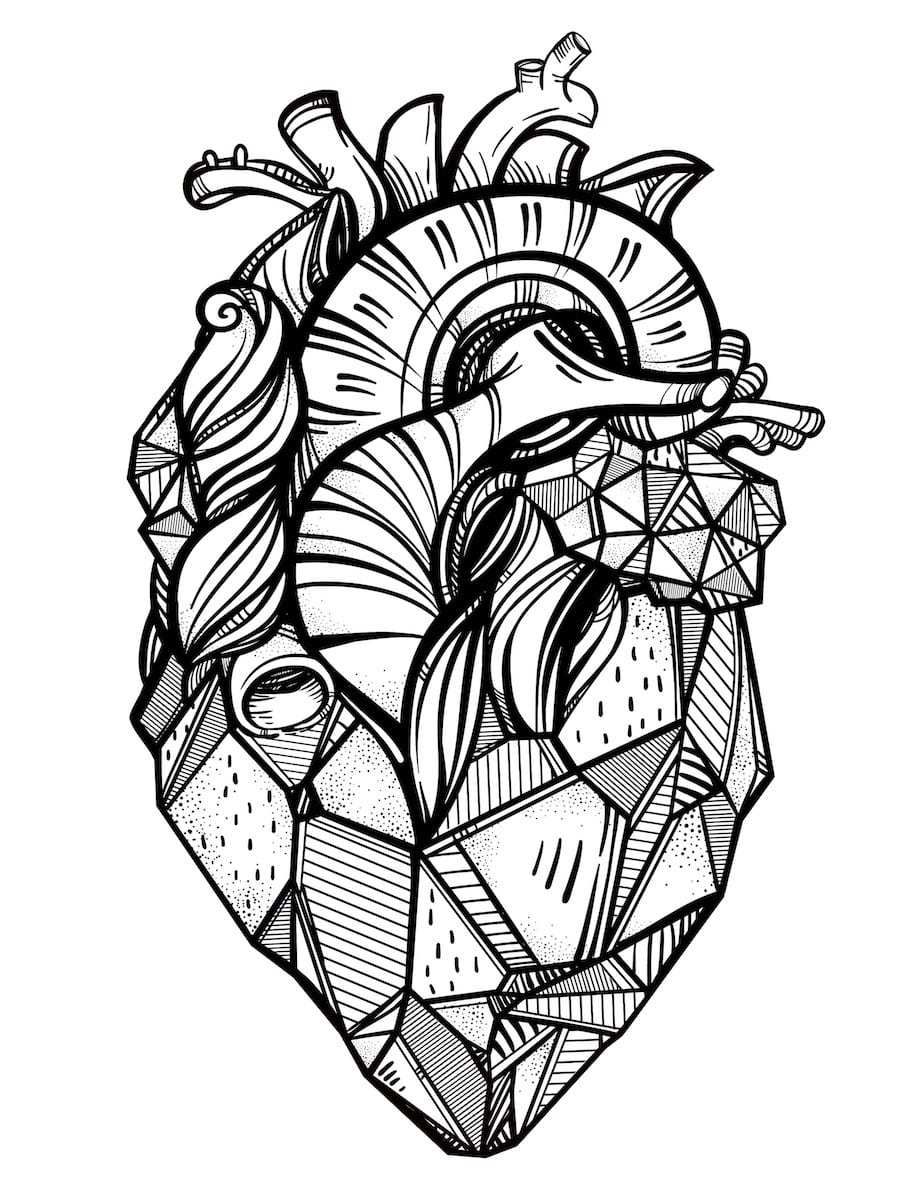 Real heart doodle