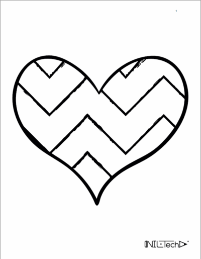 Adult coloring book with stress relieving heart patterns