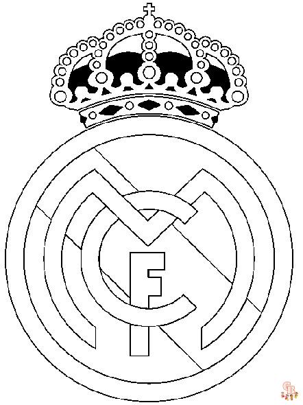 De beste real madrid kleurplaten printen real madrid kleurplaat