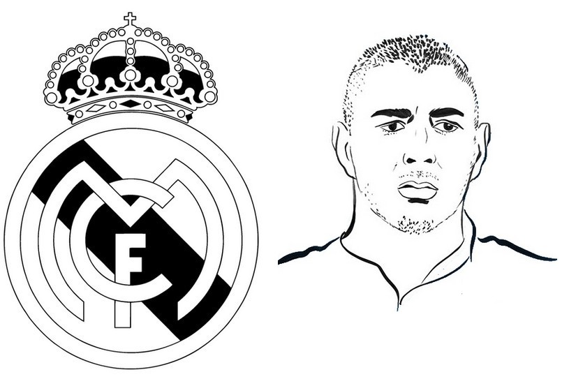 Coloring page uefa champions league karim benzema
