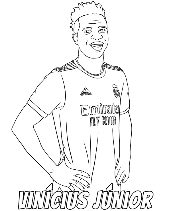 Vinicius coloring page real madrid