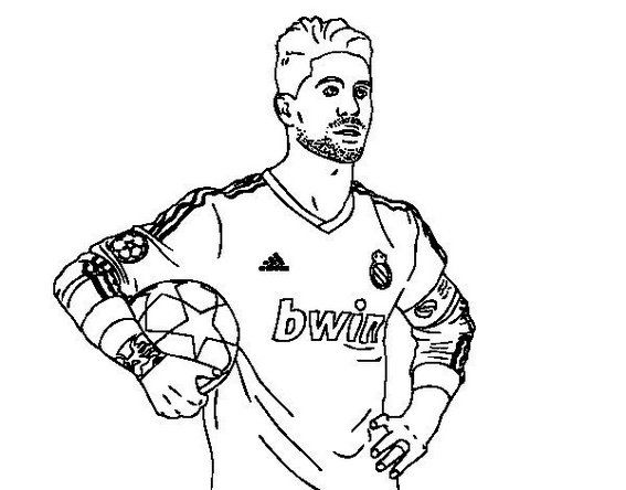Sergio ramos of real madrid coloring soccer player coloring sheet sports coloring pages soccer players sergio ramos