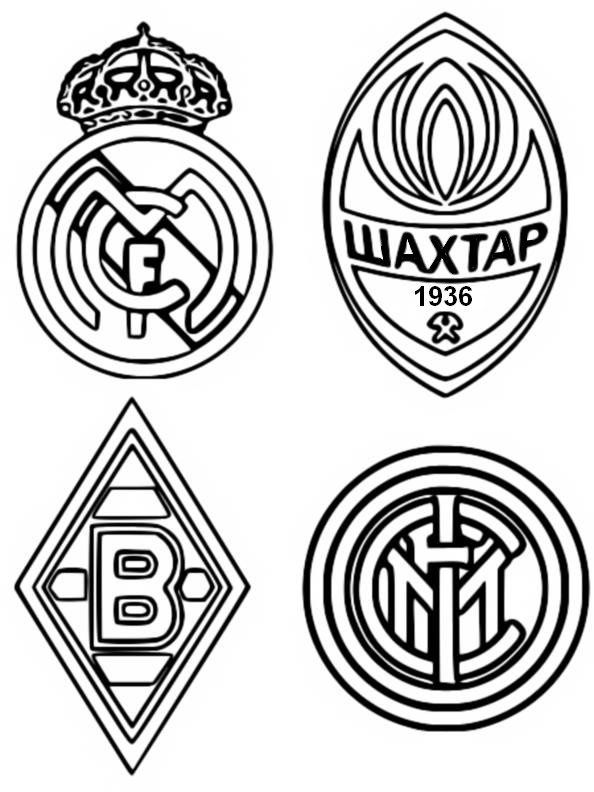 Coloring page uefa champions league group b real madrid