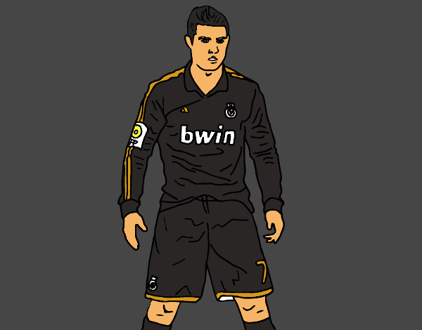 Colored page cristiano ronaldo real madrid painted by user not registered