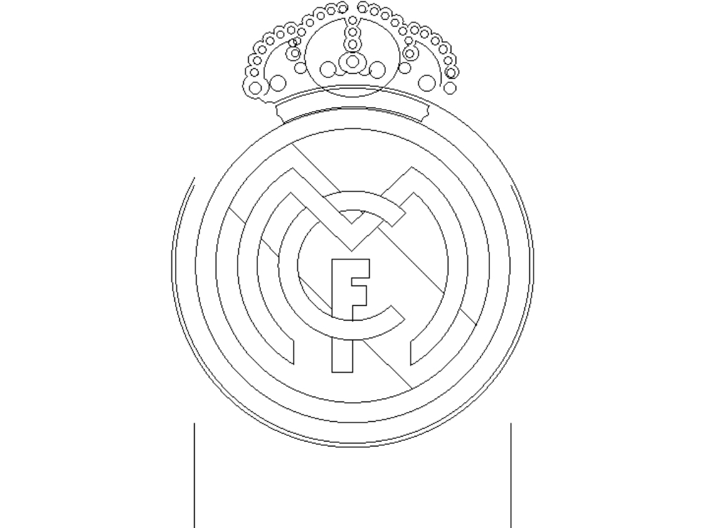 Real madrid badge in autocad download cad free kb
