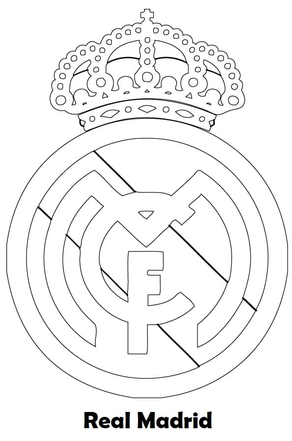 Real madrid image coloring page