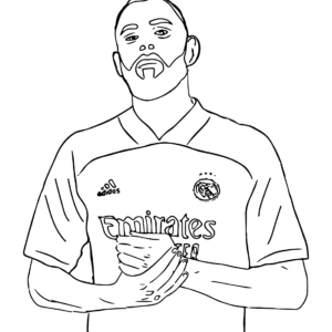Karim benzema coloring pages printable for free download