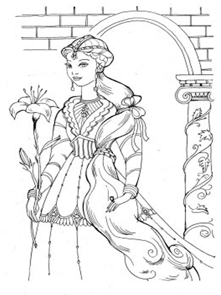 Barbie coloring pages for girls realistic coloring pages princess coloring pages barbie coloring pages castle coloring page