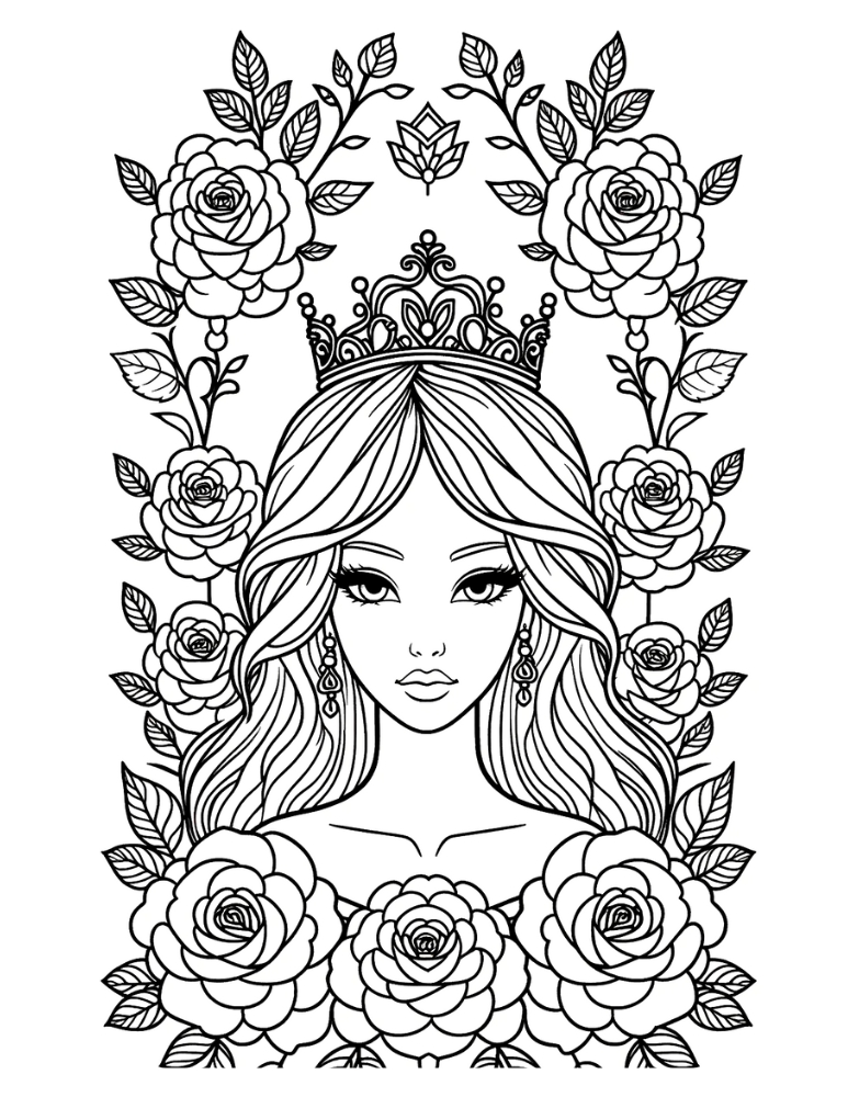 Free princess coloring pages for kids
