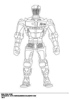 Real steel robots coloring pages coloring pages for boys real steel steel drawing