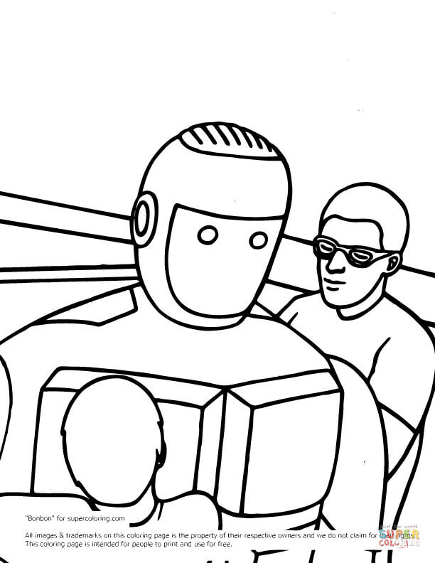 Real steel atom coloring page free printable coloring pages