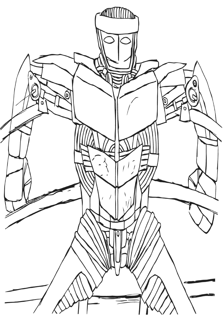 Robot atom coloring pages ð to print and color