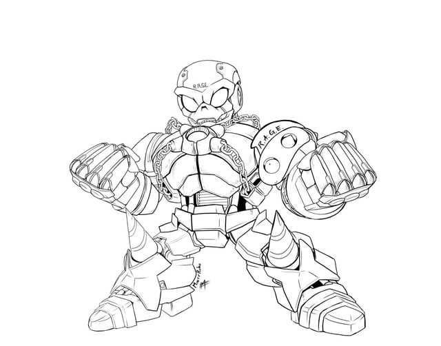 Fanart wip of an sd rage from the real steel lp rtwobestfriendsplay