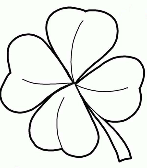 Realistic drawing of four leaf clover coloring page color luna printable flower coloring pages leaf coloring page flower coloring pages