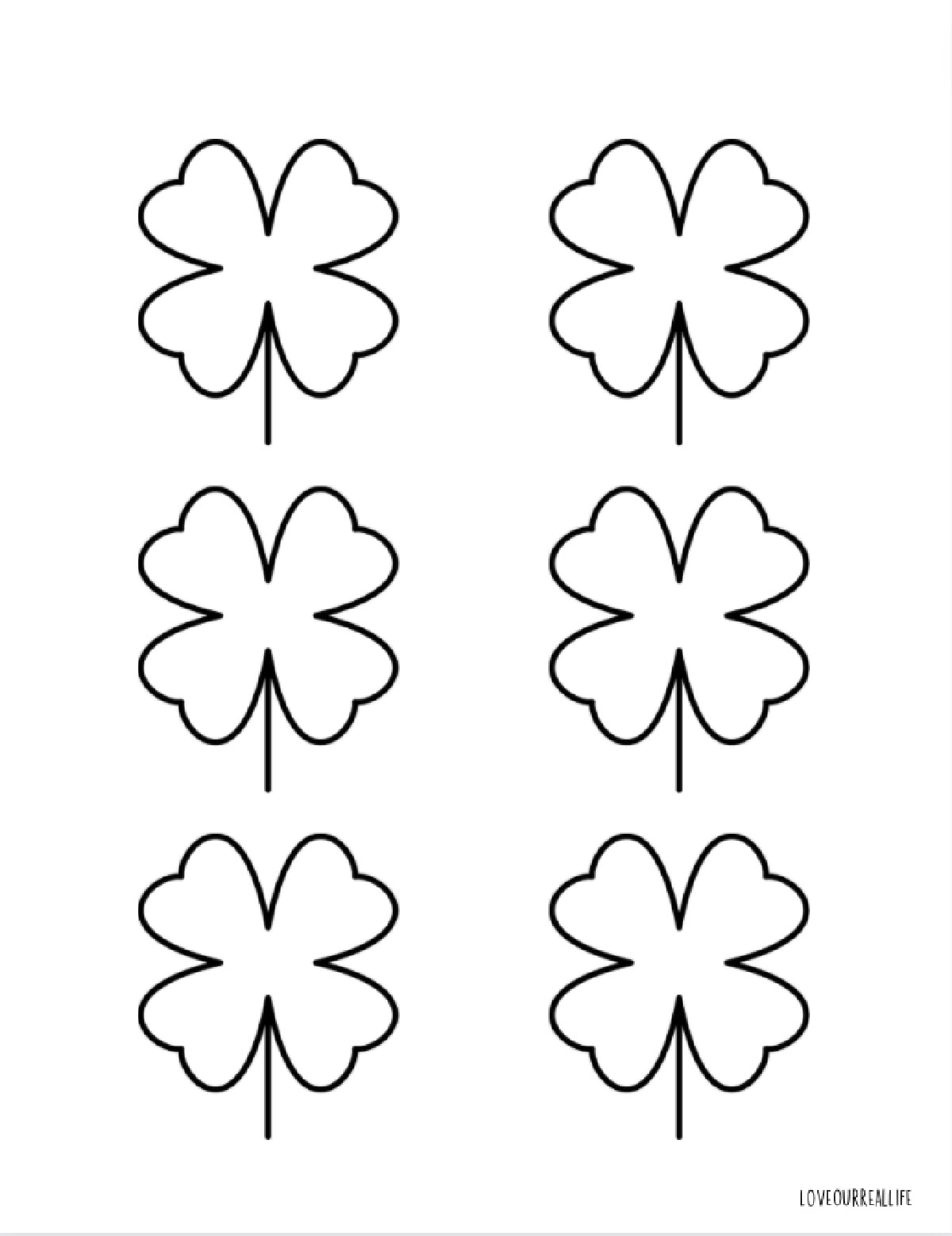 Free printable shamrock templates for coloring or st patricks day crafts â love our real life