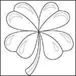 How to draw a four leaf clover tutorial video and coloring page