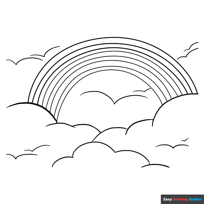 Free printable rainbow coloring pages for kids