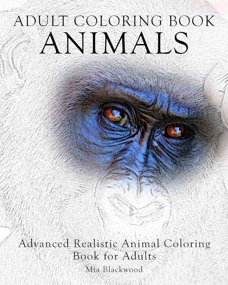 Adult coloring book animals advanced realistic animal coloring book for adults advanced realistic coloring books blackwood mia books