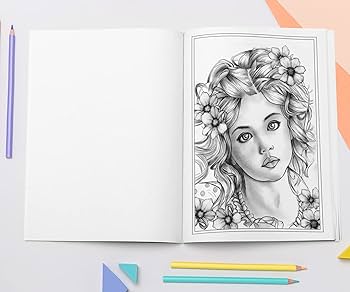 Beautiful portraits realistic adult coloring book women girls fairies and so much more elsharouni cindy elsharouni tamer books