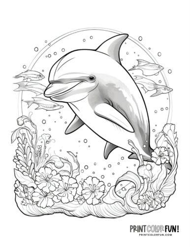 Printable dolphin coloring pages dive into a world of fun crafts learning activities at