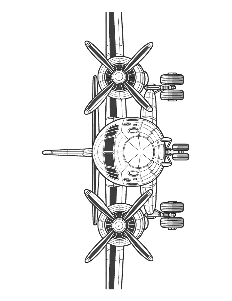Free airplane coloring pages for kids