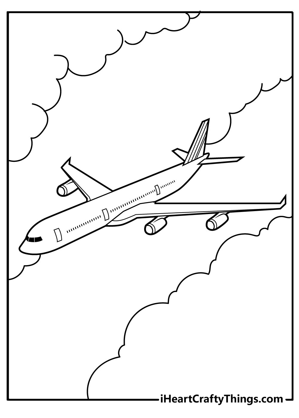 Airplane coloring pages free printables