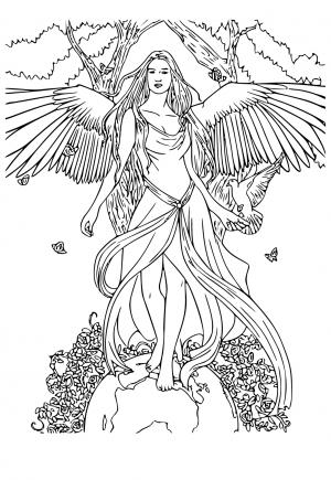 Free printable angel coloring pages for adults and kids