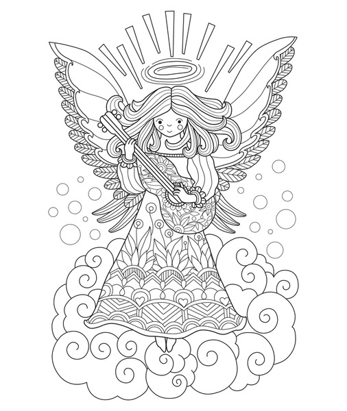 Angels coloring pages images stock photos d objects vectors