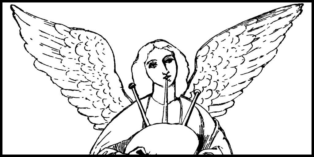 Free coloring pages of angels