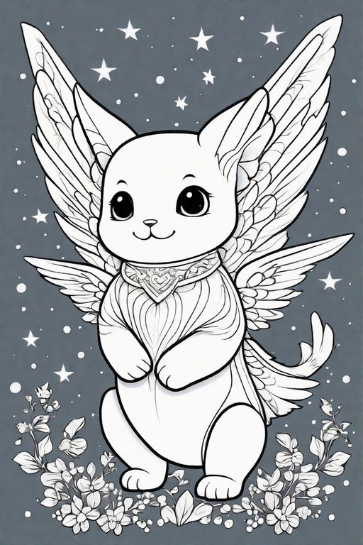 Coloring book coloring pages attractive angels