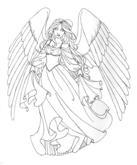 Free printable angel coloring pages for adults
