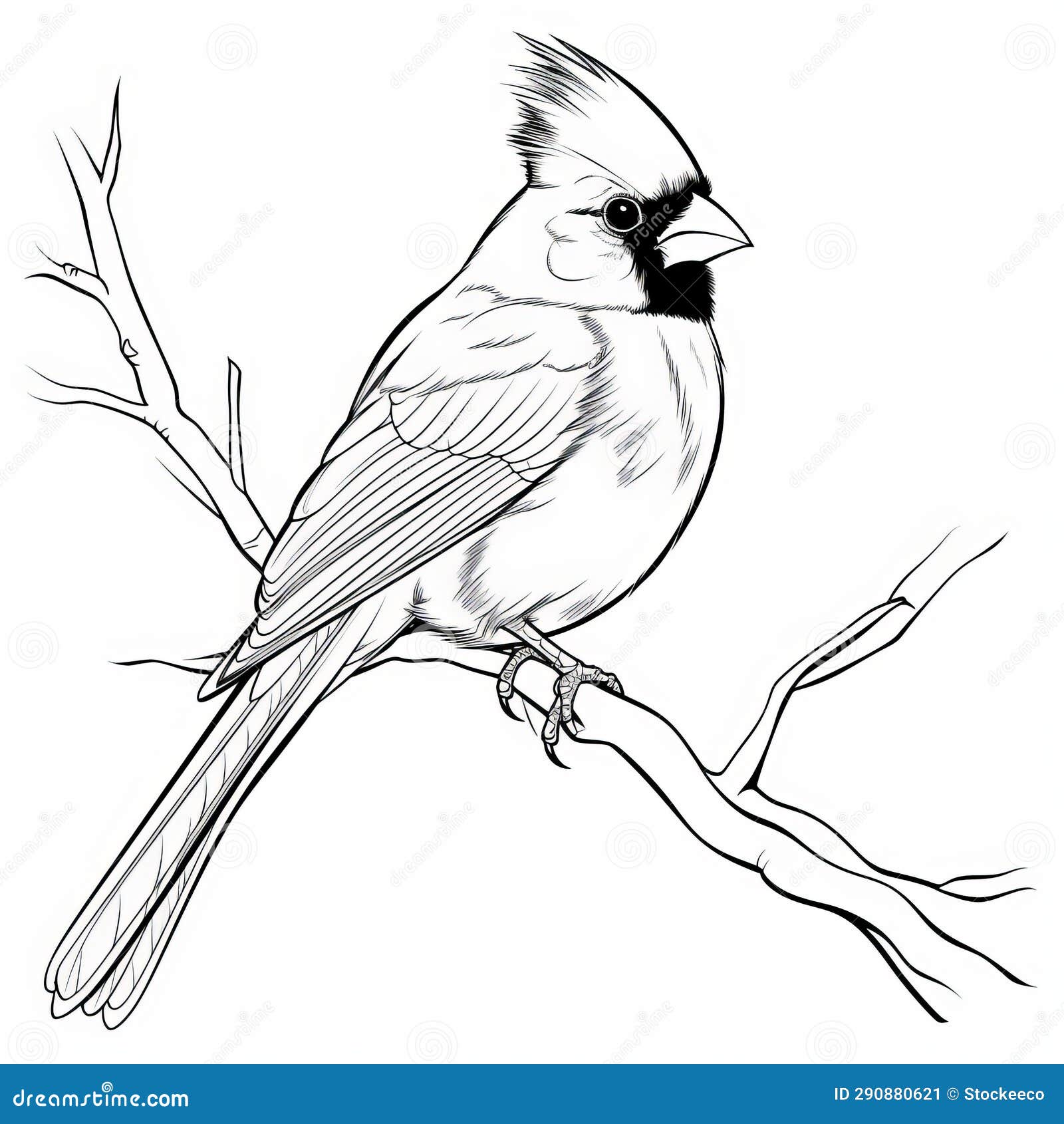 Cardinal coloring page stock illustrations â cardinal coloring page stock illustrations vectors clipart