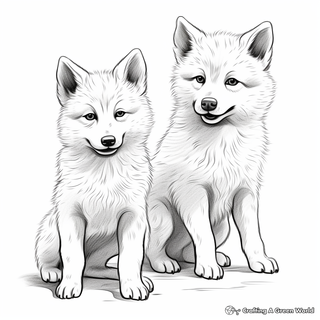 Arctic wolf coloring pages