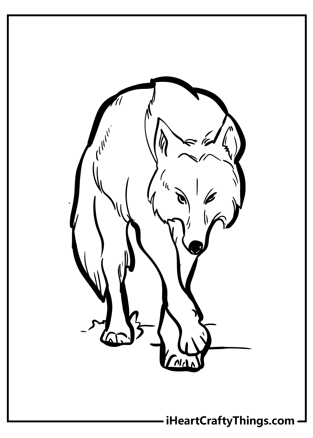 Wolf coloring pages free printables