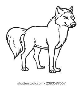 Cute adult unique creative realistic wolf stock vector royalty free