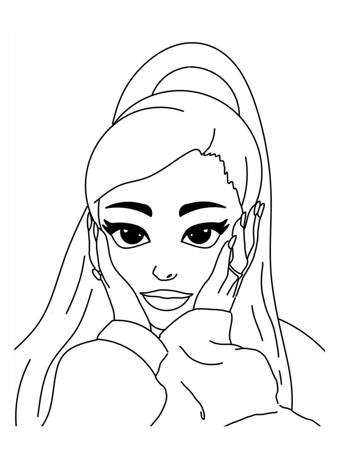 Ariana grande coloring pages
