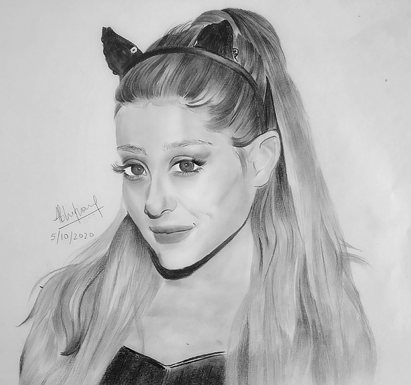 Ariana grande sketch spiral notebook by abhinav pandey