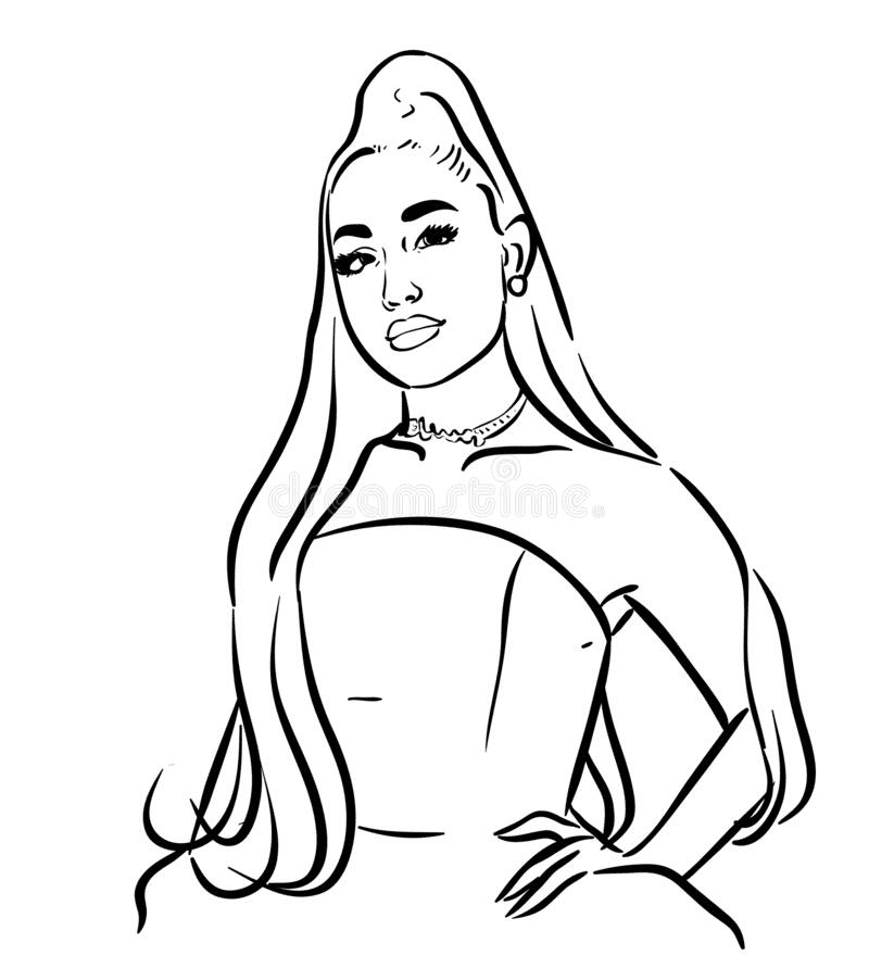 Ariana grande coloring pages