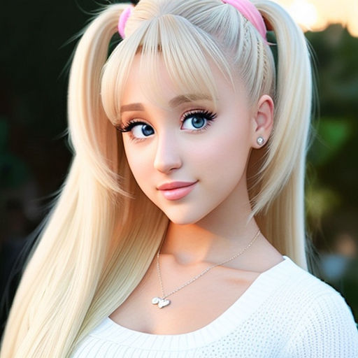 Ariana grande as a very cute anime character